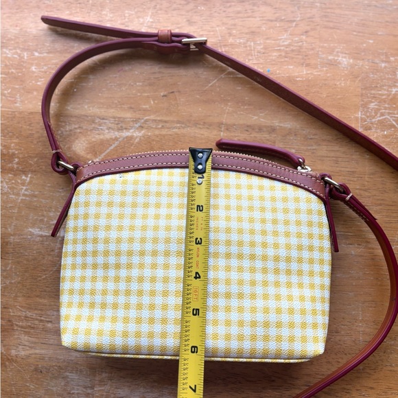 Dooney & Bourke Yellow Gingham Crossbody Bag - Picture 7 of 10